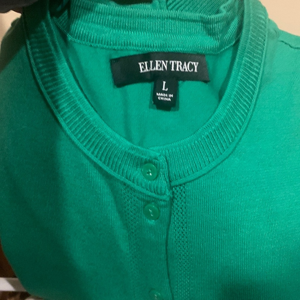 Green cardigan